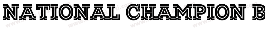 national champion bold字体转换